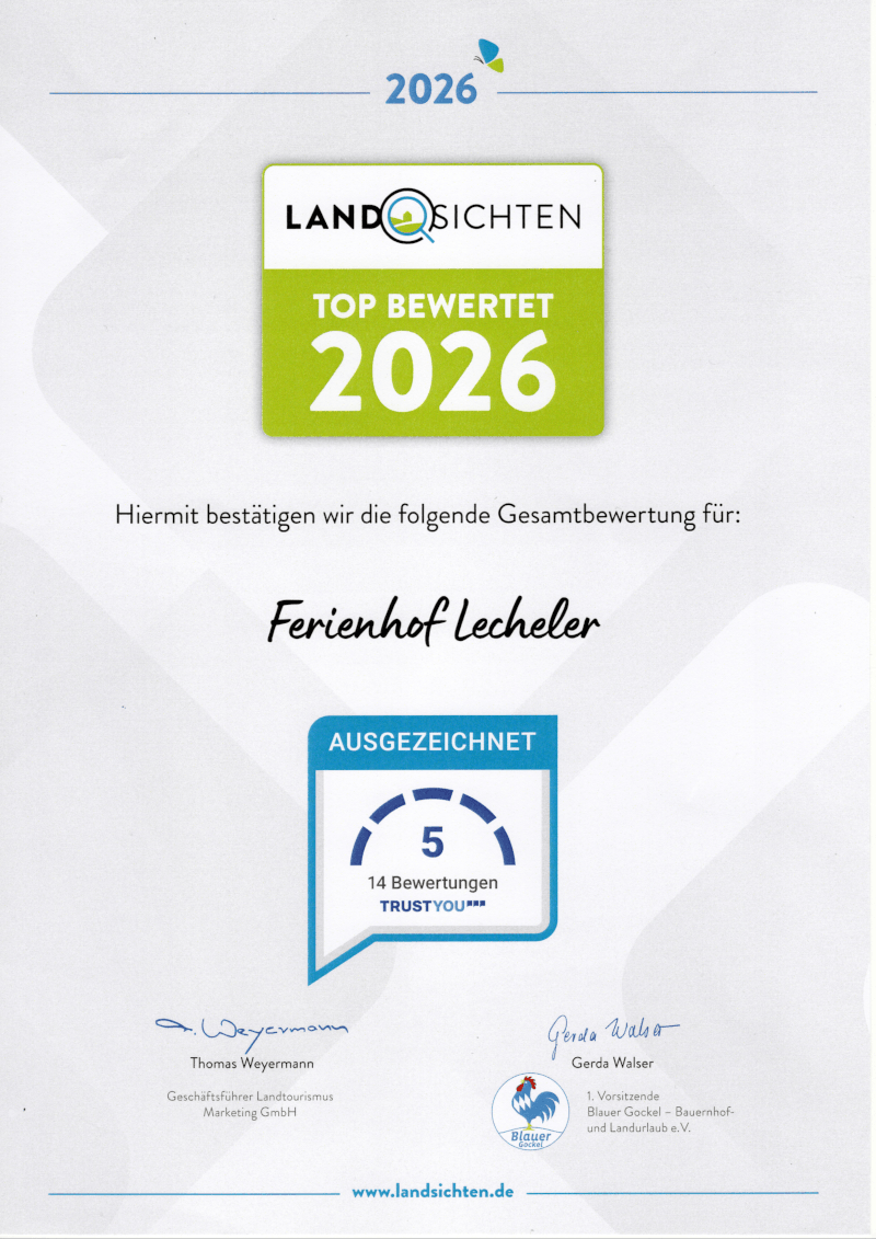 Bewertung 2026 Landsichten Ausgezeichnet